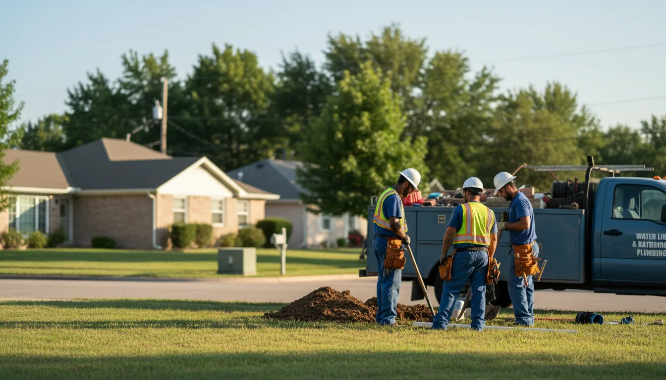 Residential water line and bathroom plumbing service in Elizabethtown, IN